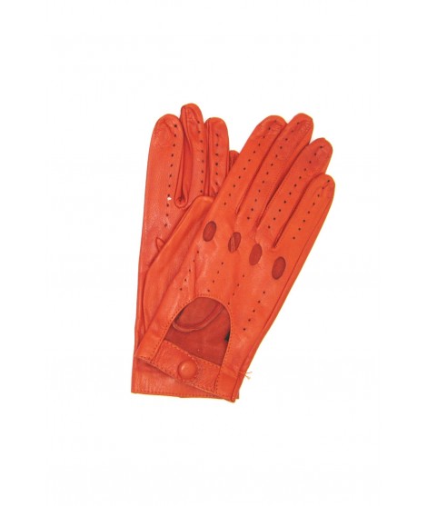 женщина Driver Driving gloves in Nappa Leather Dark Orange