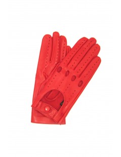 Woman Driver Driving gloves in Nappa Leather Red Sermoneta