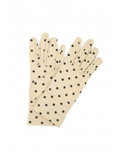 женщина Textil Cotton gloves with Polka Dots Beige/Pois Black