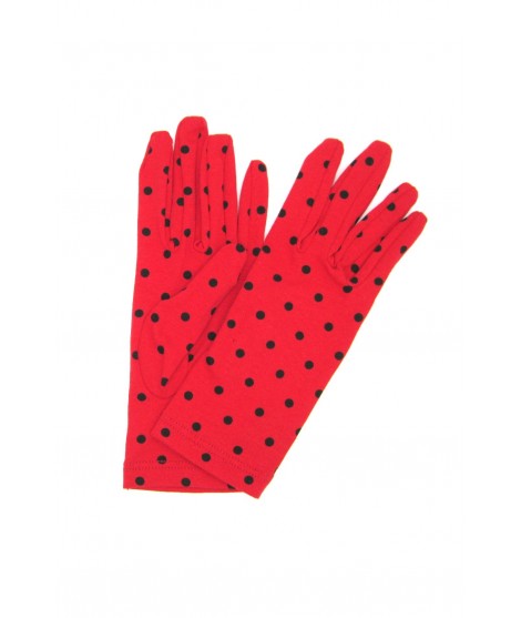 женщина Textil Cotton gloves with Polka Dots Cherry Red/Pois
