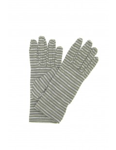 Damen Textil Viskose handschuhe kleine Zeilendruck Beige/Taupe