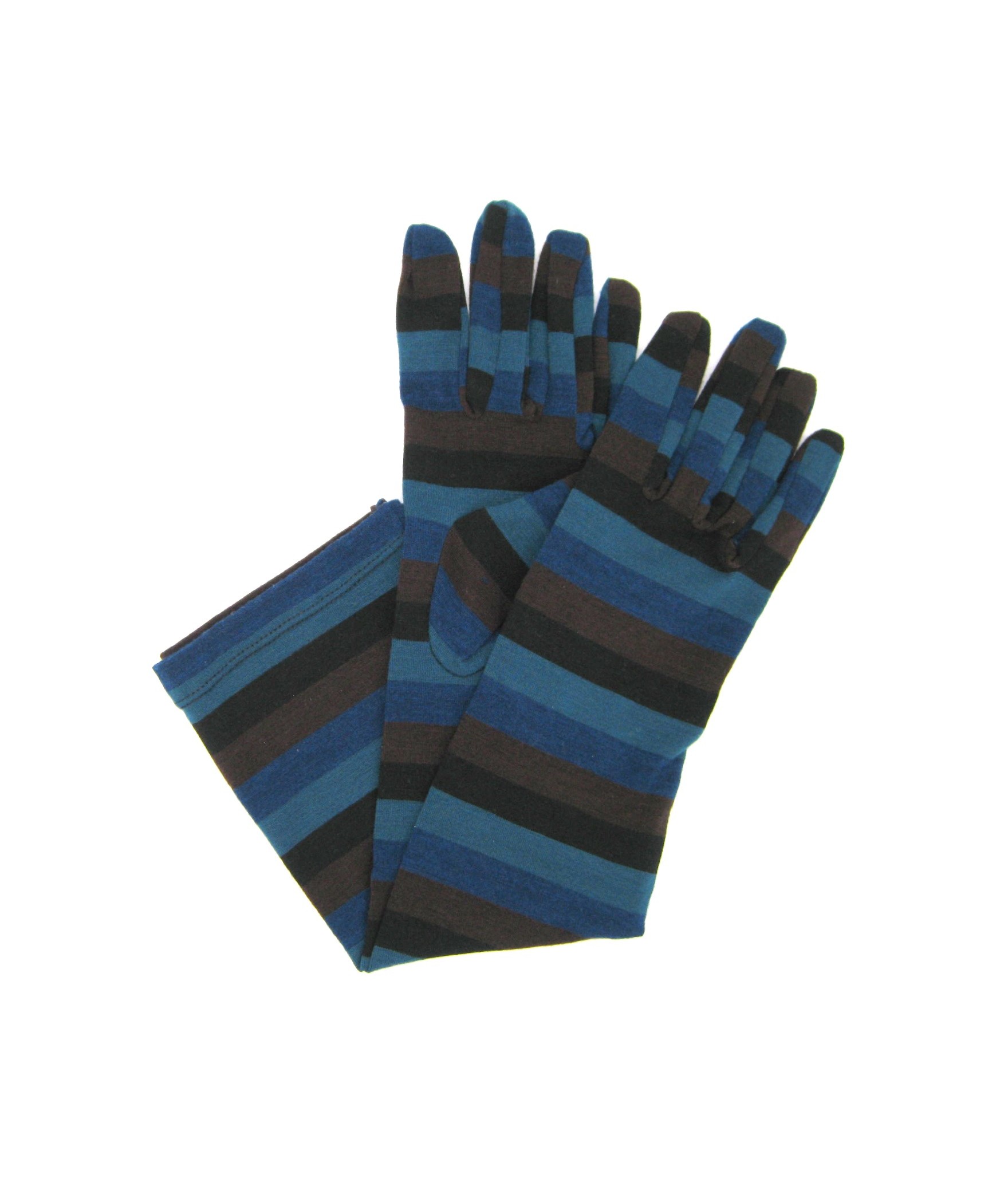 Woman Textil Viscose gloves 8bt print Lines Multicolor