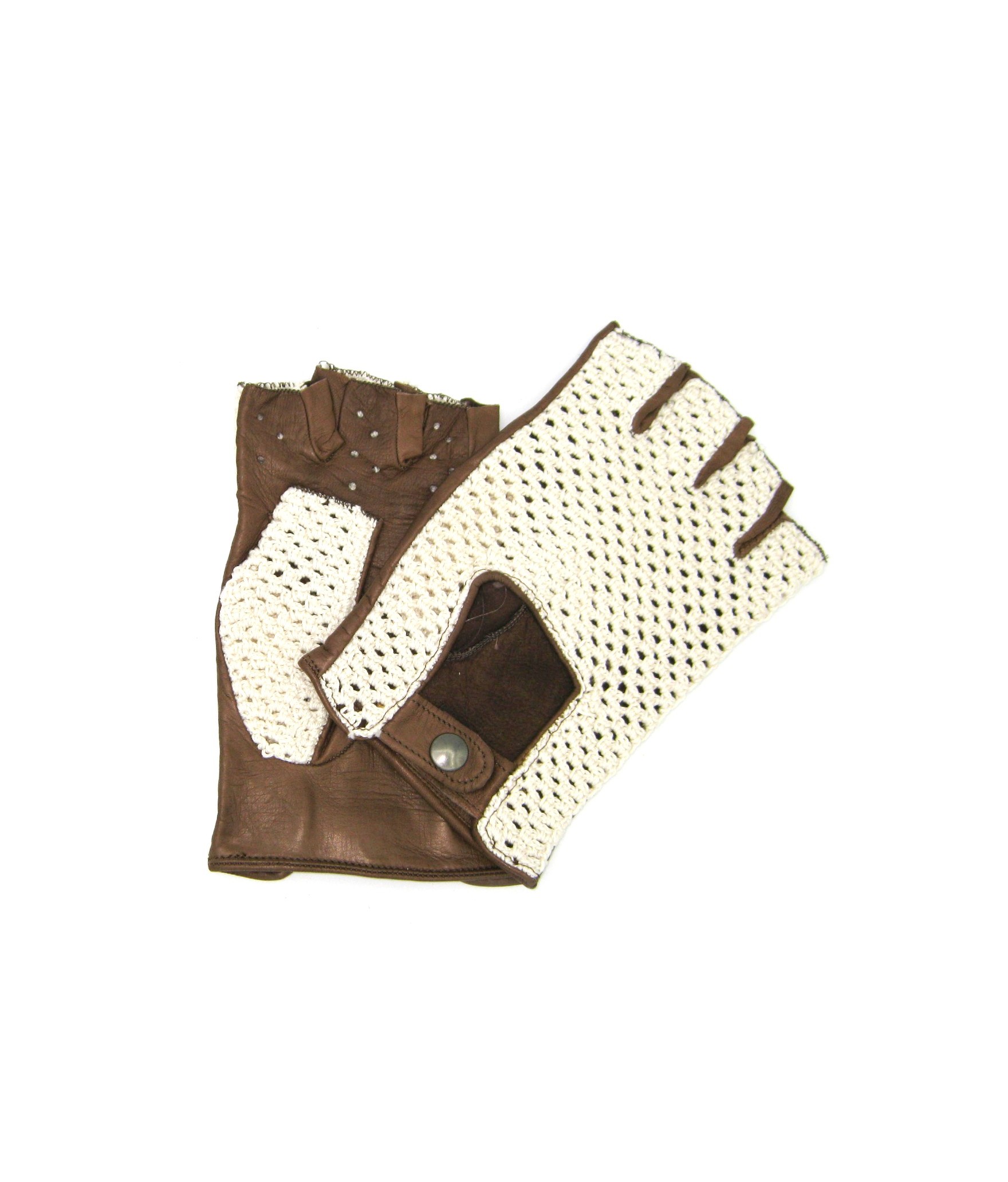 мужчина Driver Driving gloves in Nappa leather fingerless with