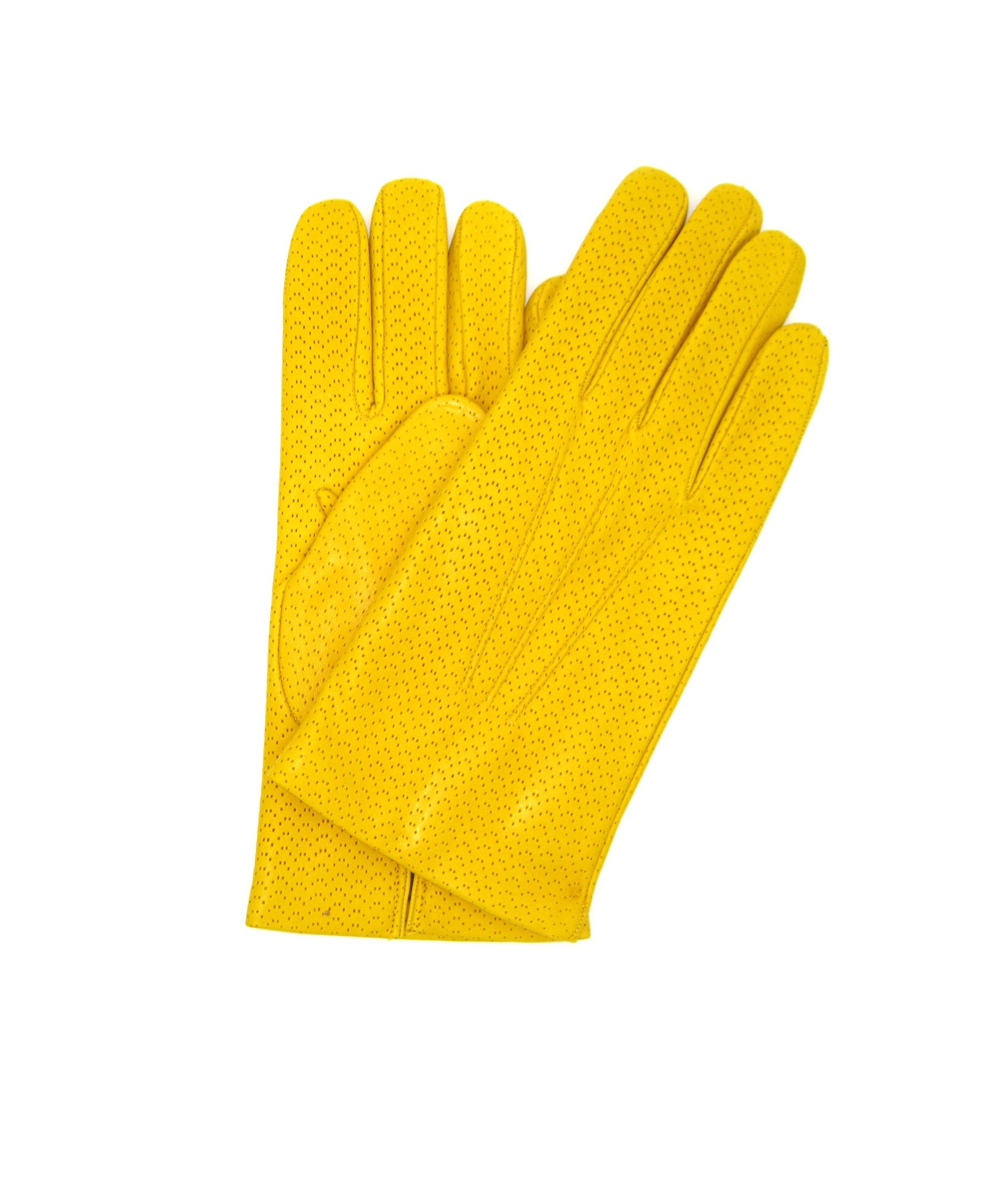 Uomo Easy Going Nappa leather gloves 2bt,cashmere lined Yellow