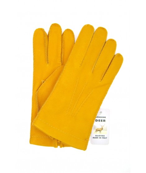 Uomo Artik Deerskin gloves with hand stitching cashmere lined