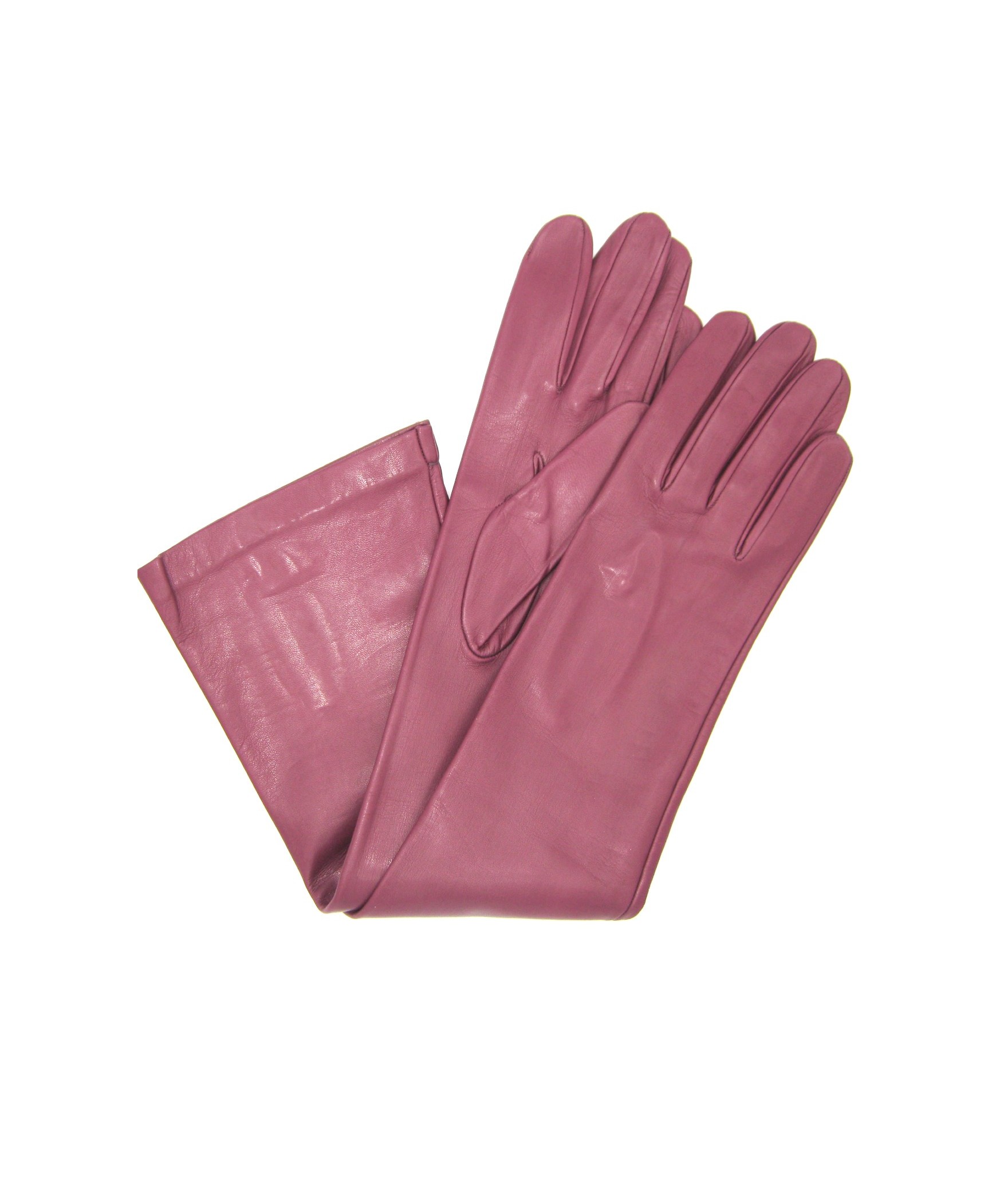 женщина Fashion Nappa leather gloves 10bt silk lined Magenta