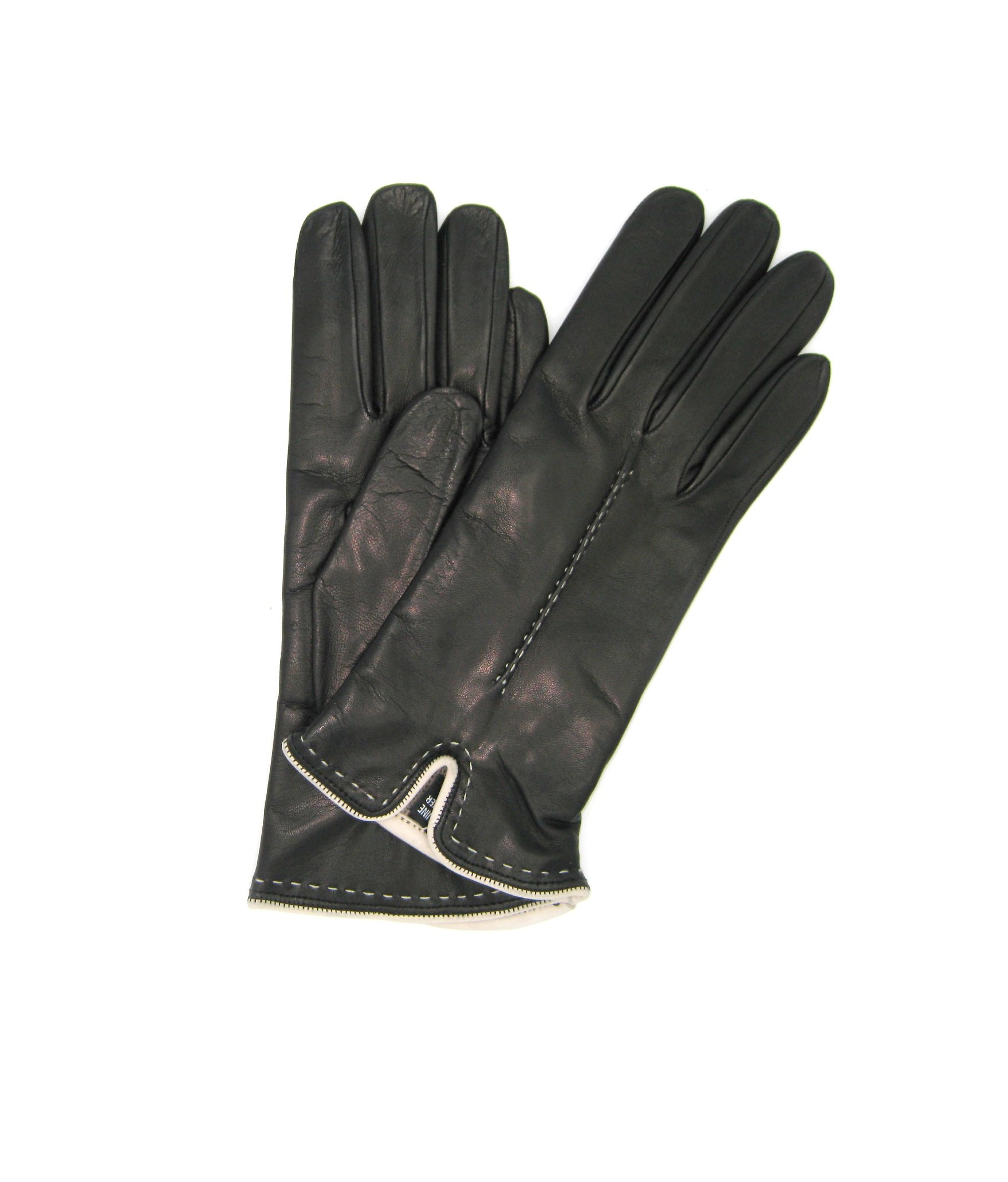Damen Fashion Nappaleder handschuhe mit handgelenk detail