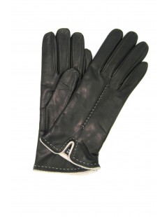 Damen Fashion Nappaleder handschuhe mit handgelenk detail