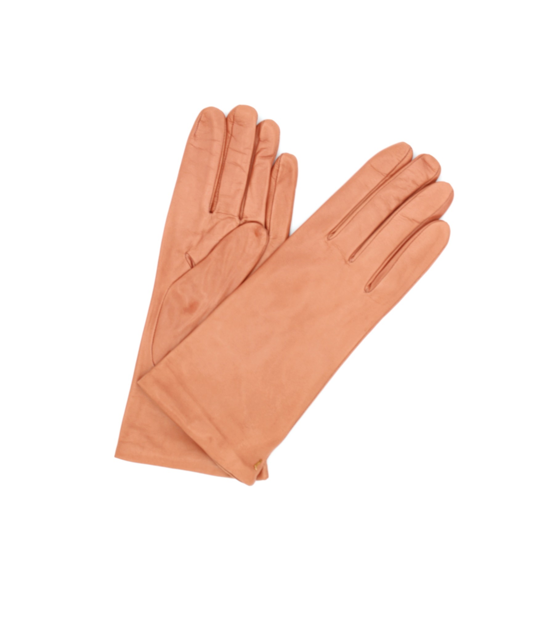женщина Classic Nappa leather gloves Cashmere lined Salmon Pink