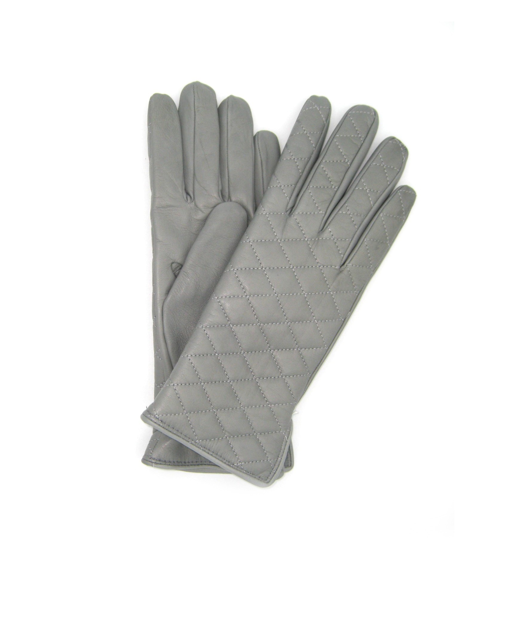 Damen Fashion Gesteppter Nappaleder handschuhe 2bt Kaschmir
