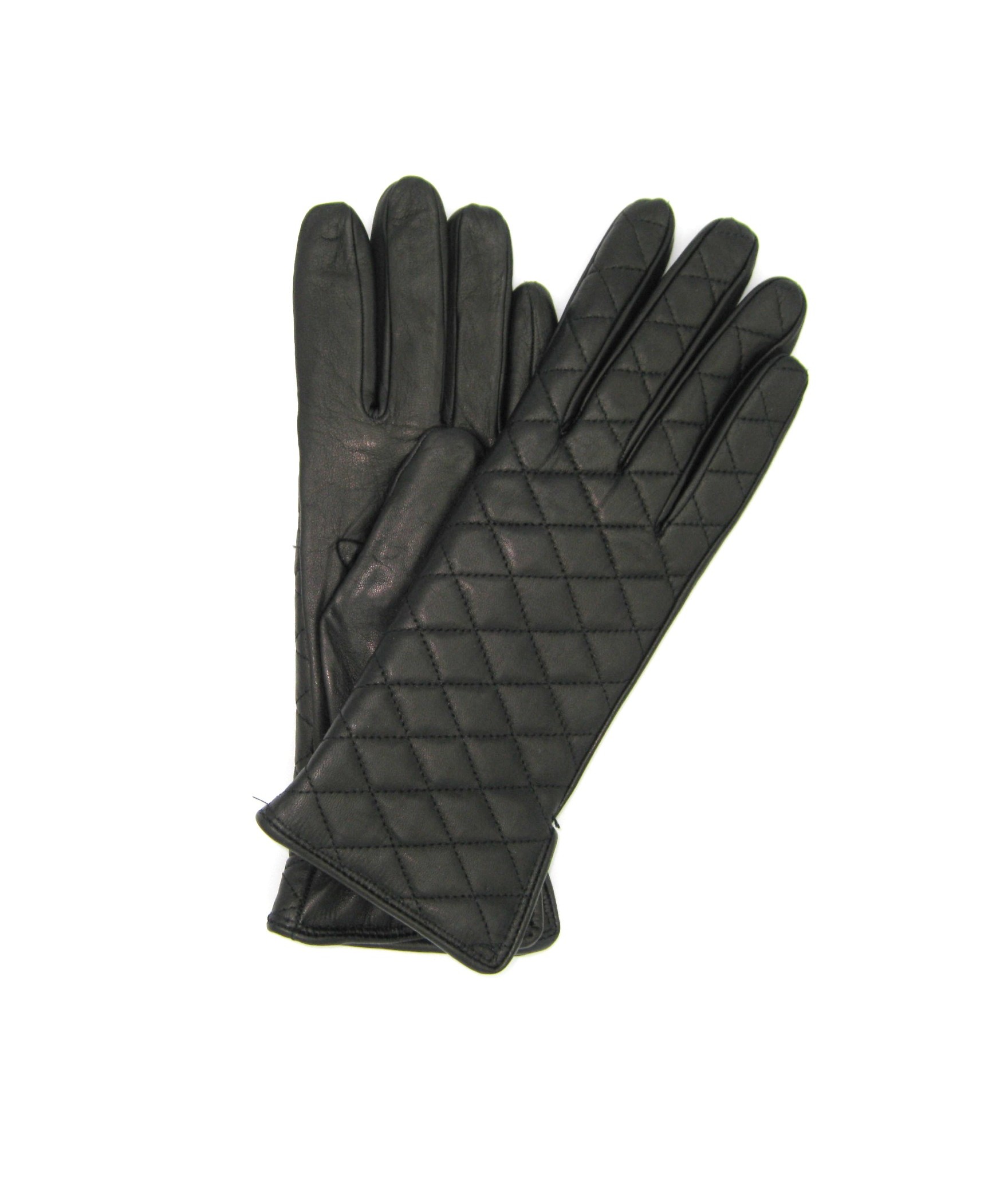 женщина Fashion Quilted Nappa leather gloves 2bt cashmere lined