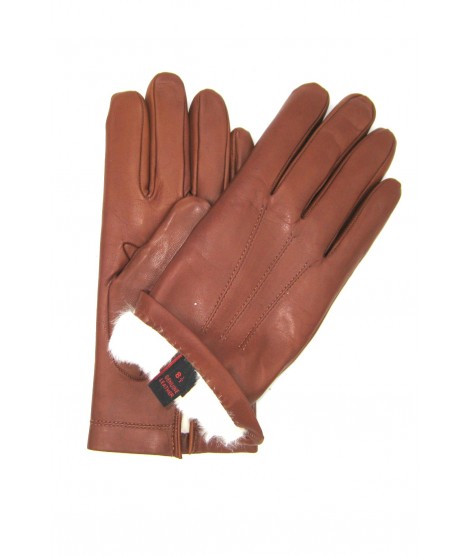 мужчина Artik Nappa leather gloves 2bt Rabbit fur lined Tan