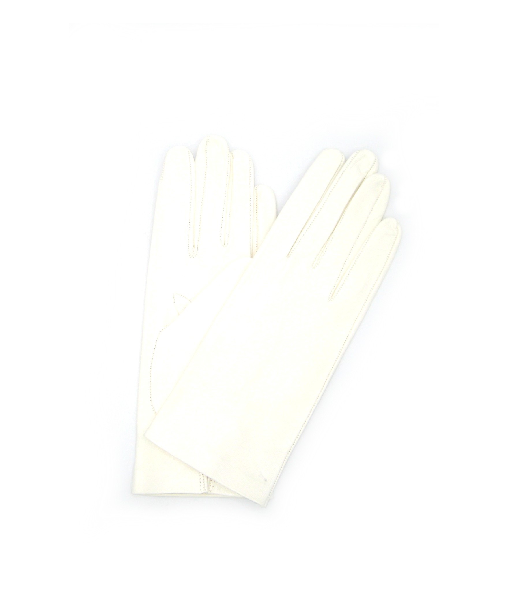 Damen Classic Nappa leder handschuhe 2bt ungefüttert Weiß
