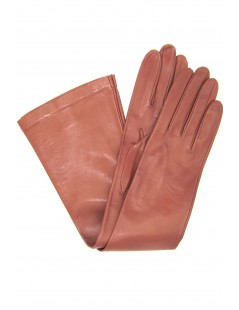 женщина Fashion Nappa leather gloves 10bt silk lined Cognac