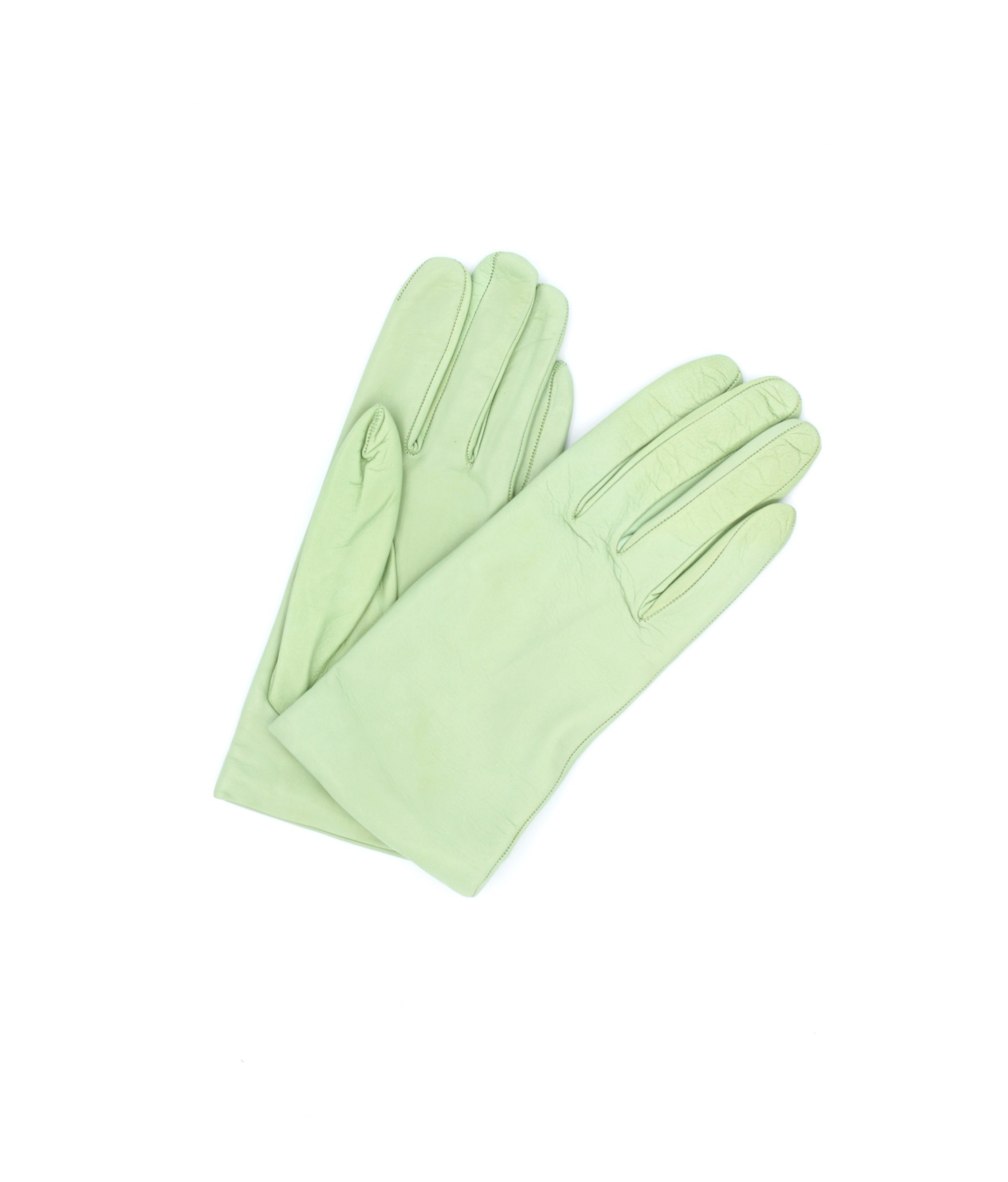 женщина Classic Nappa leather gloves Cashmere lined Water Green