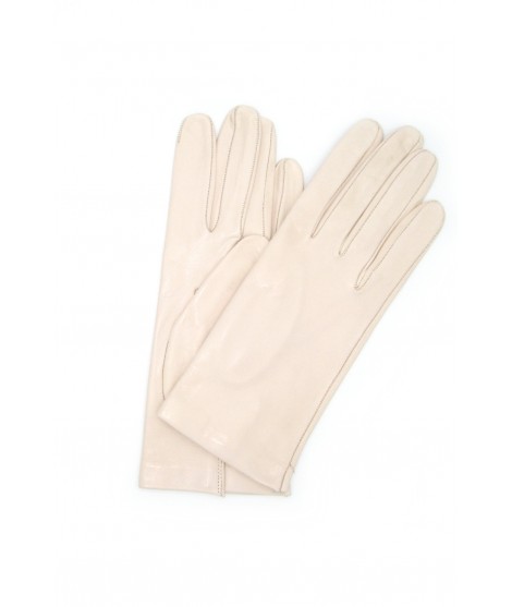 женщина Classic Nappa leather gloves Silk lined Powder
