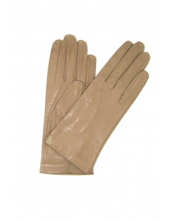 Woman Classic Nappa leather gloves Silk lined Toupe Sermoneta