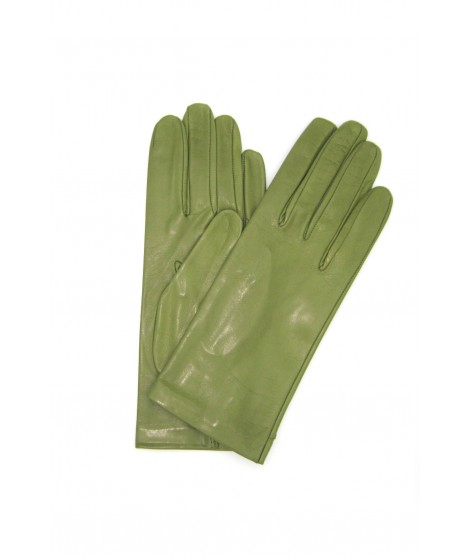 женщина Classic Nappa leather gloves Silk lined Apple Green