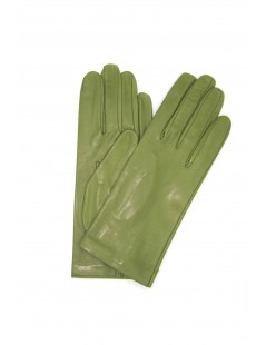 Woman Classic Nappa leather gloves Silk lined Apple Green