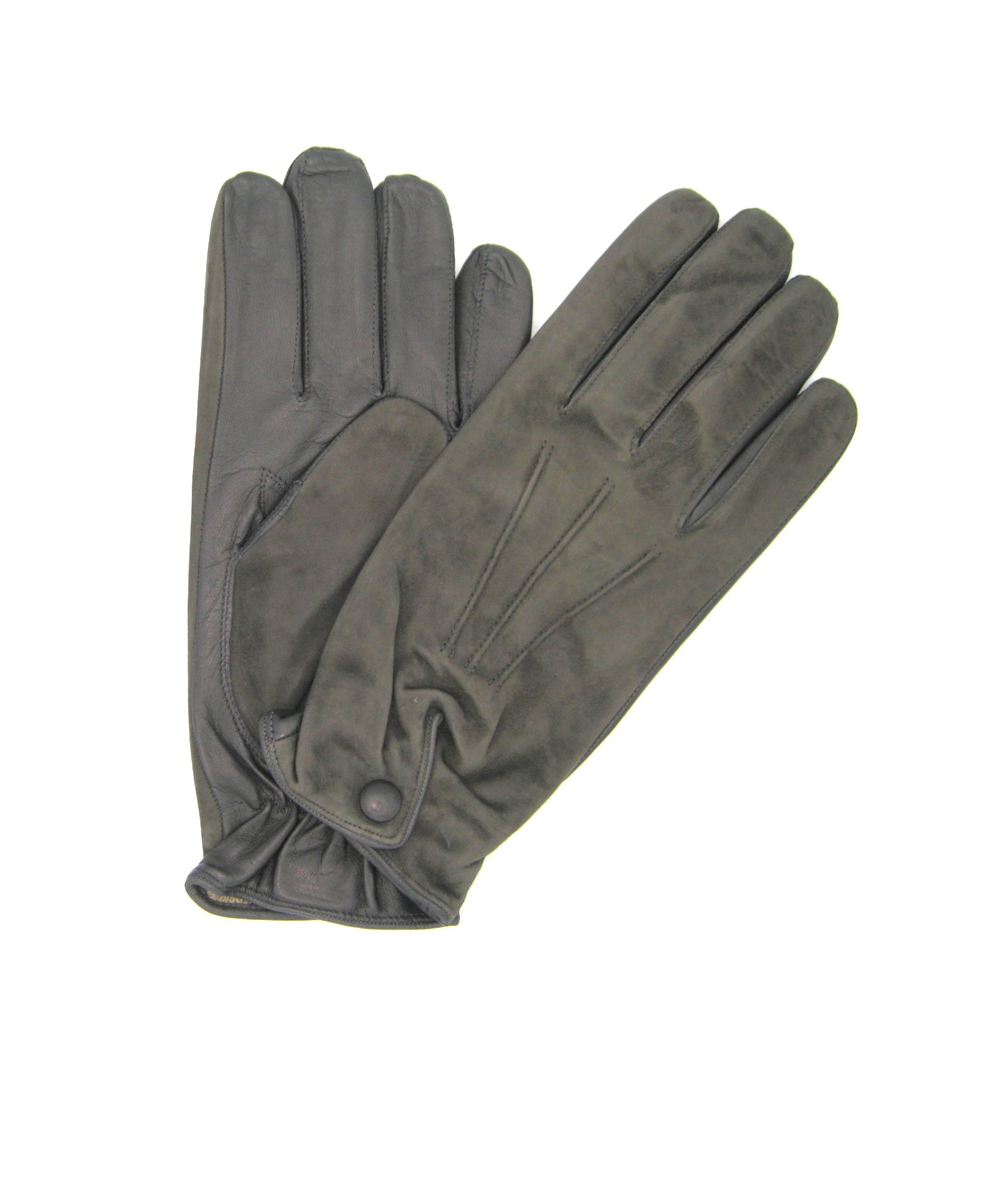 Uomo Fashion Gloves in Nappa and Suede Nappa with button