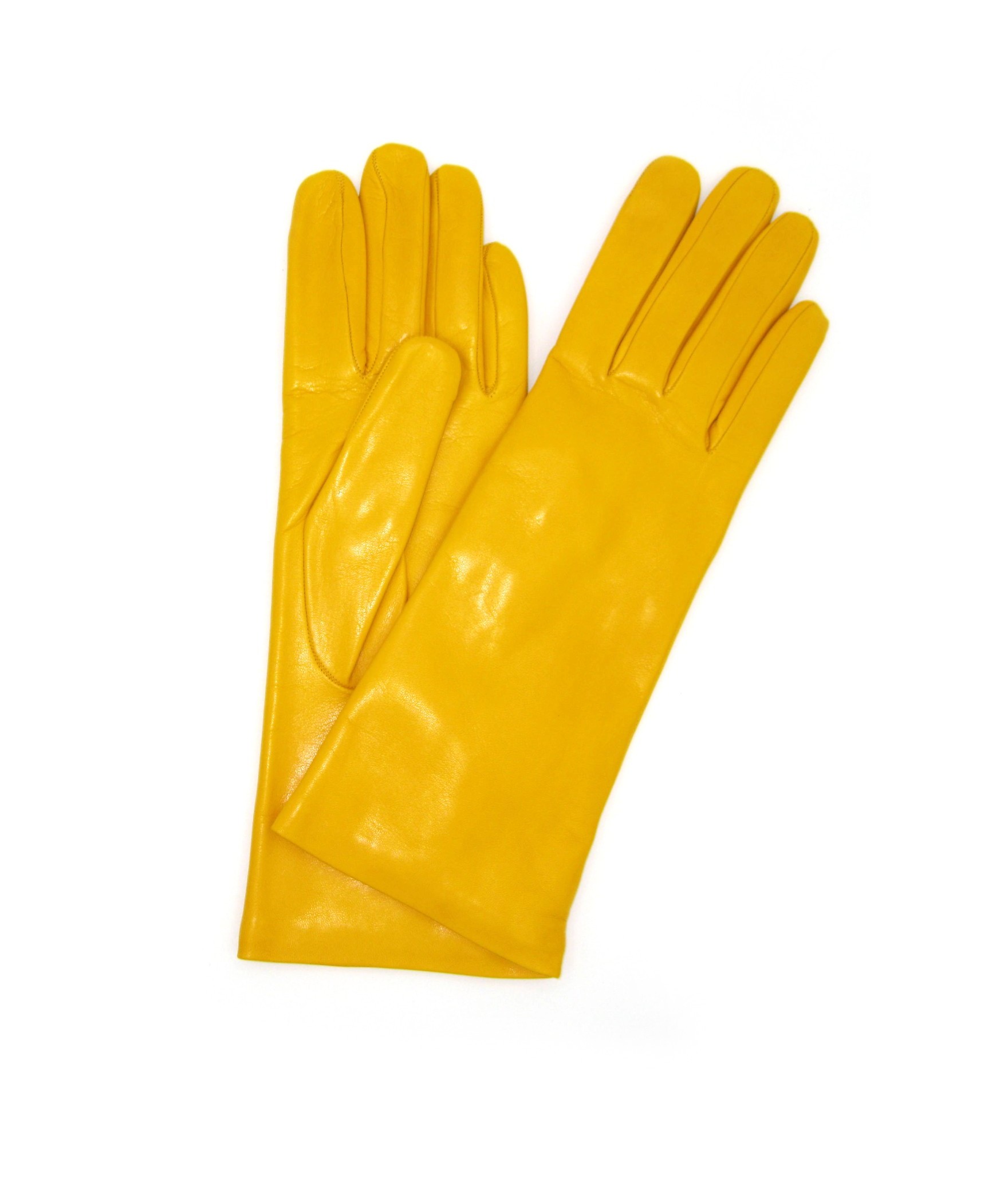 женщина Classic Nappa leather gloves 4bt cashmere lined Ocra