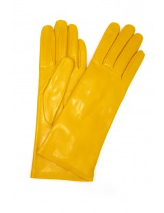 Woman Classic Nappa leather gloves 4bt cashmere lined Ocra