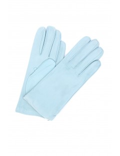 Woman Classic Nappa leather gloves Cashmere lined Light Blue