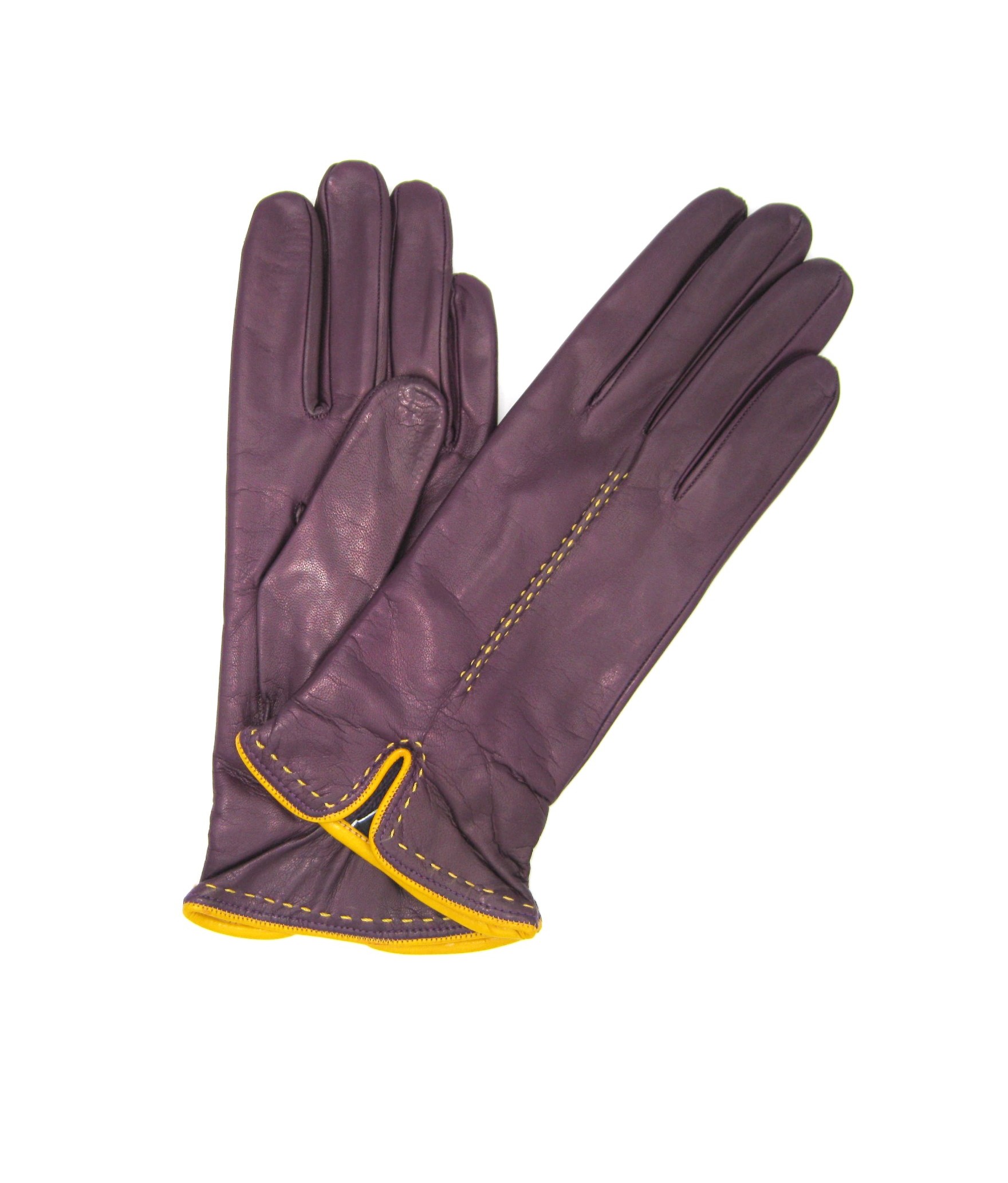 Donna Fashion Nappaleder handschuhe mit handgelenk detail
