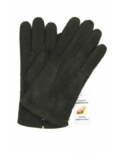 Uomo Classic Carpincho leather gloves cashmere lined, hand