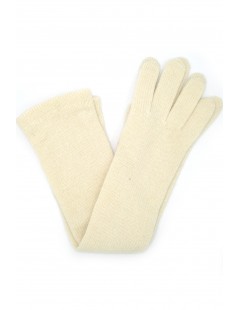 Woman Casual 100%cashmere gloves 10bt Cream Sermoneta Gloves 