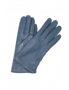 Woman Classic Nappa leather gloves Cashmere lined Denim