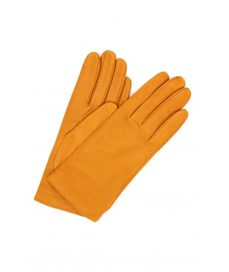 женщина Classic Nappa leather gloves Cashmere lined Old Gold