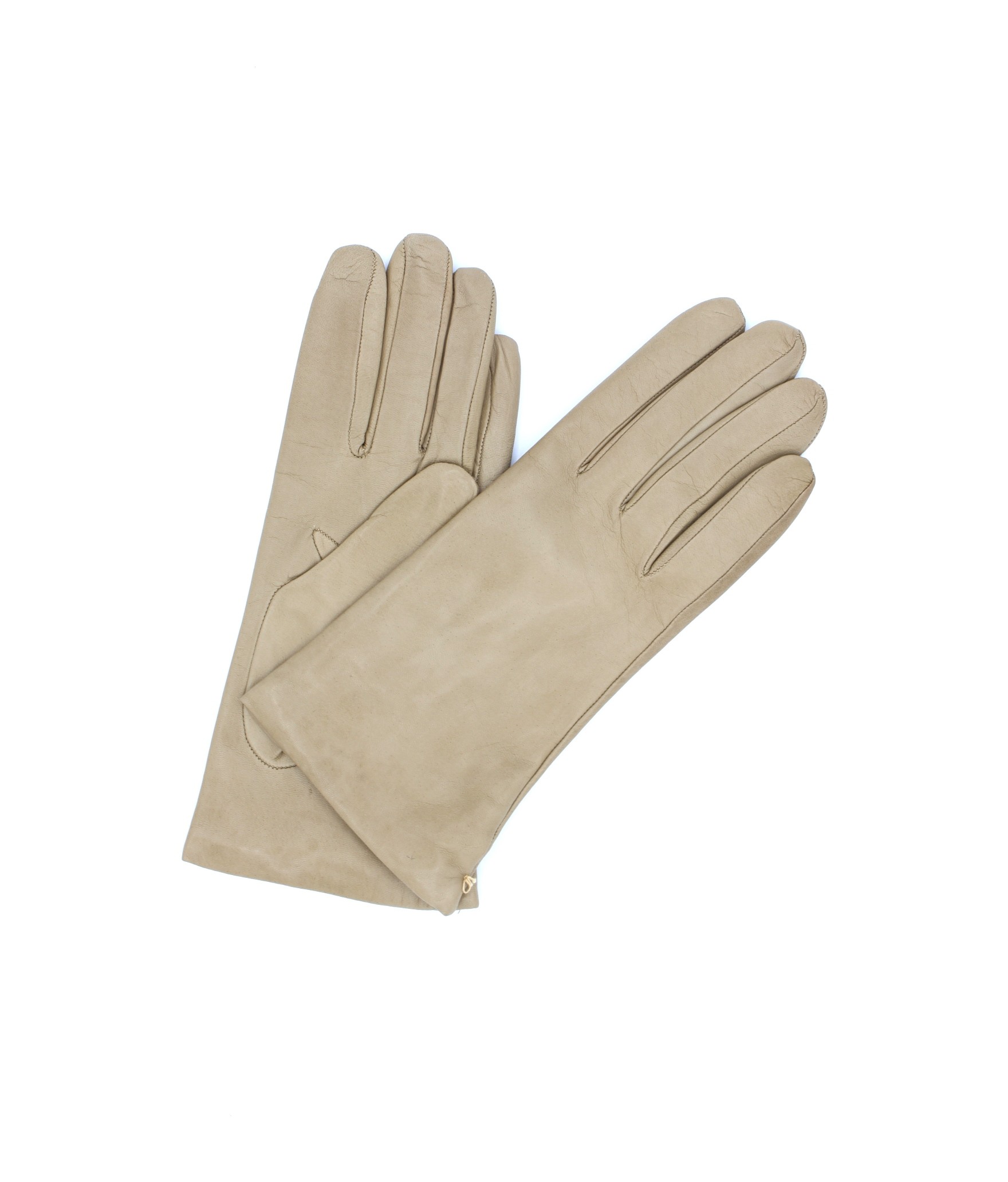 Woman Classic Nappa leather gloves Cashmere lined Beige/Taupe
