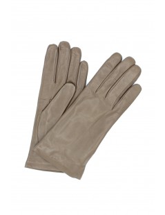 Woman Classic Nappa leather gloves Cashmere lined Mud Sermoneta