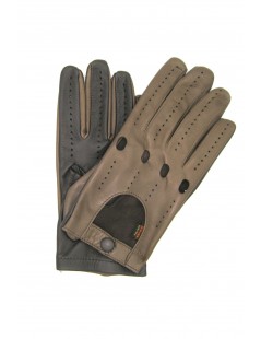 Autofahrer handschuhe aus Nappaleder mit Touchscreen-Handfläche  Dunkel Braun/Schlamm