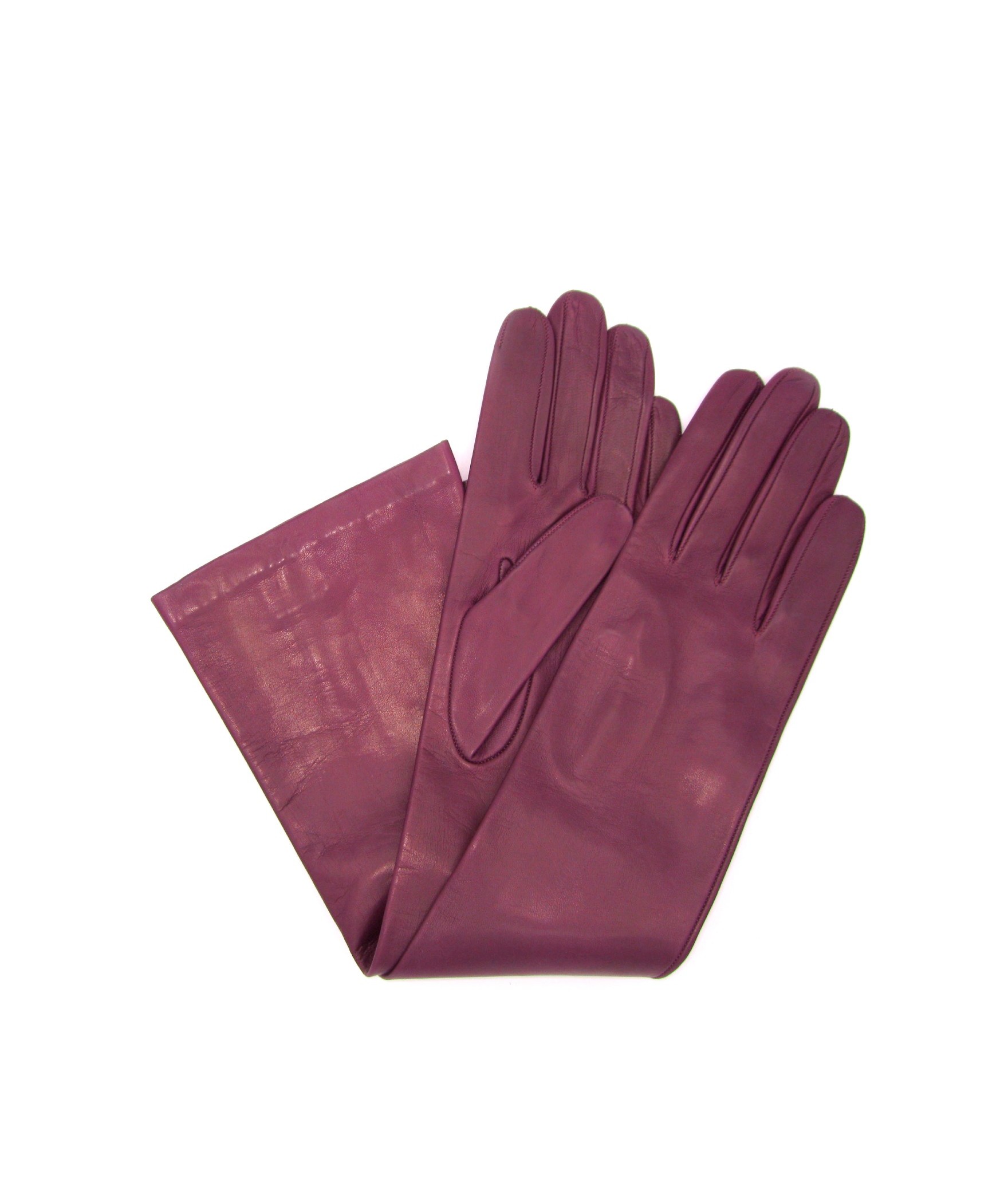 Nappa leather gloves 10bt silk lined    Purple
