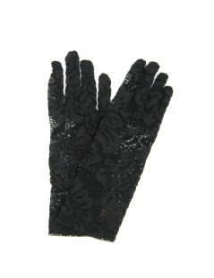 Viskose Spitzenhandschuhe 2bt   Schwarz