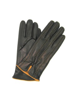 Nappa leather gloves with contrast stitching   Black/Camel