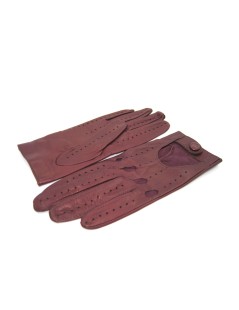 Driving gloves in Nappa Leather   Bordeaux