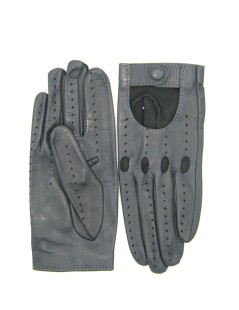 Водительские перчатки из кожи наппа без подкладки Full Fingers Темно-серые