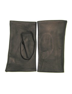 Manicotto  in Nappa 2bt foderato seta Nero