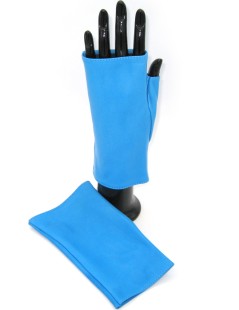 Half Mitten in Nappa leather 2bt silk lined  Turquoise