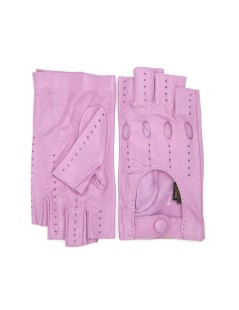Driving gloves in Nappa Leather fingerless     Lilac