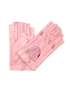 Driving gloves in Nappa Leather fingerless Nude