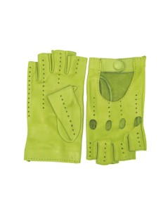 Driving gloves in Nappa Leather fingerless    Pistachio