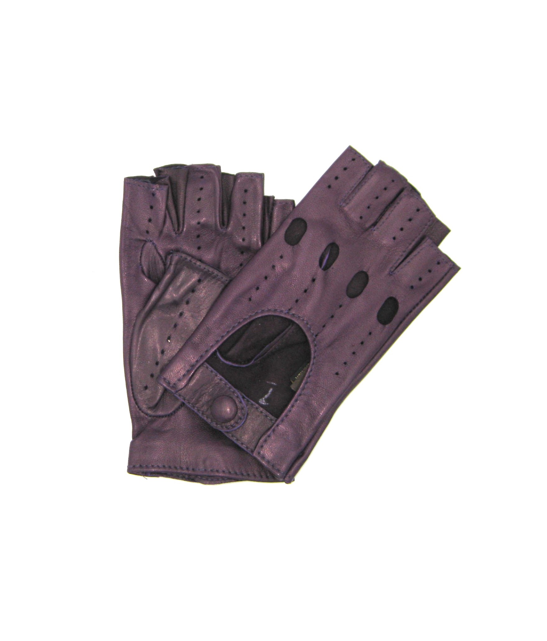 Autofahrer Fingerlose Handschuhe aus NappaLeder   Violett