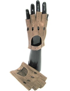 Driver gloves Leather fingerless  Mud