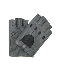 Driving gloves in Nappa leather fingerless   Grey