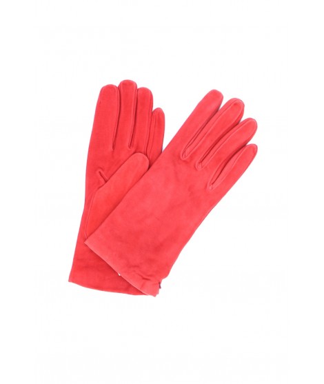 Woman Classic Suede Suede Nappa leather gloves lined Cashmere