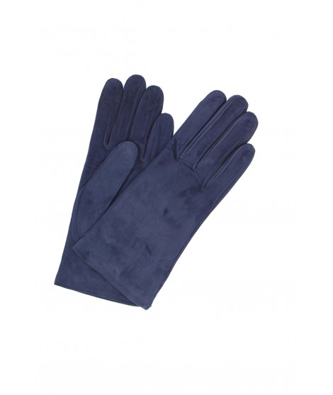Wildleder-nappa handschuh gefütterter Kaschmir Blau Sermoneta